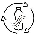Eco fluffy yarn+ Plastic bottles