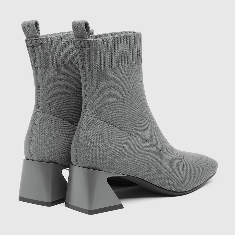 Regina Boots in Sparkling Silver | Women's Sustainable and Stylish Black Shoes | VIVAIA