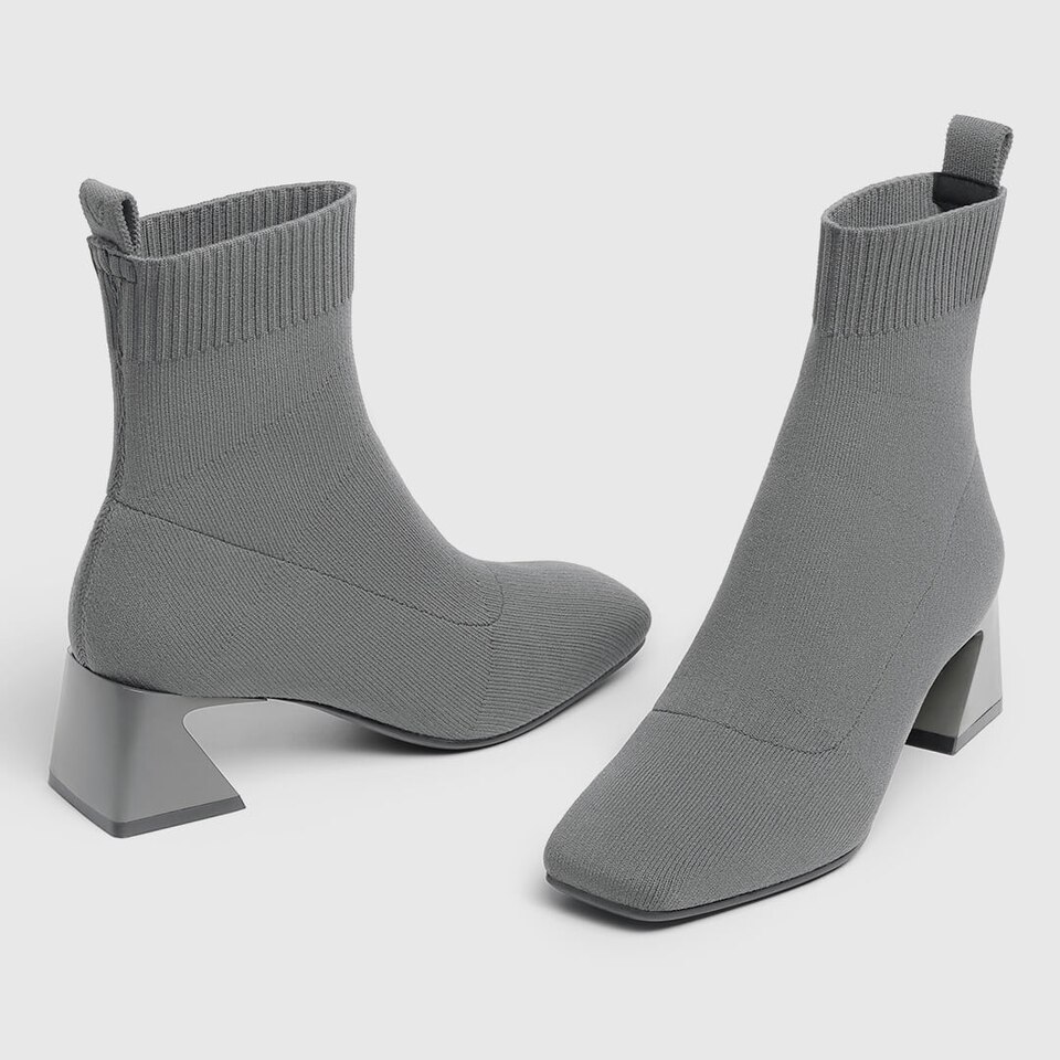 Regina Boots in Sparkling Silver | Women's Sustainable and Stylish Black Shoes | VIVAIA