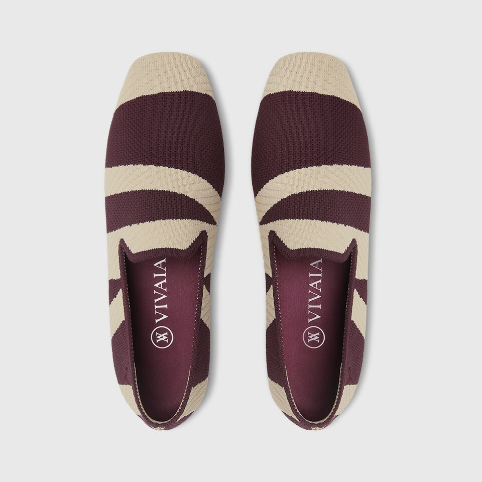 Marina Square-toe Loafers in Cherry Bordeaux | Women's Sustainable, Washable and Stylish Shoes | VIVAIA