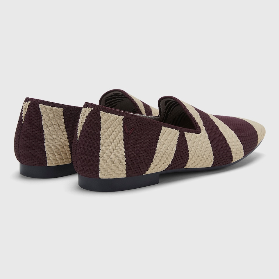 Marina Square-toe Loafers in Cherry Bordeaux | Women's Sustainable, Washable and Stylish Shoes | VIVAIA