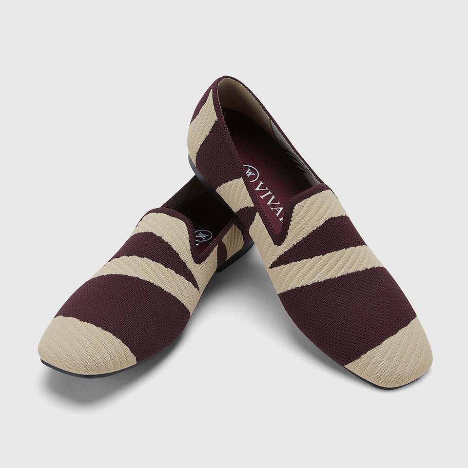 Marina Square-toe Loafers in Cherry Bordeaux | Women's Sustainable, Washable and Stylish Shoes | VIVAIA