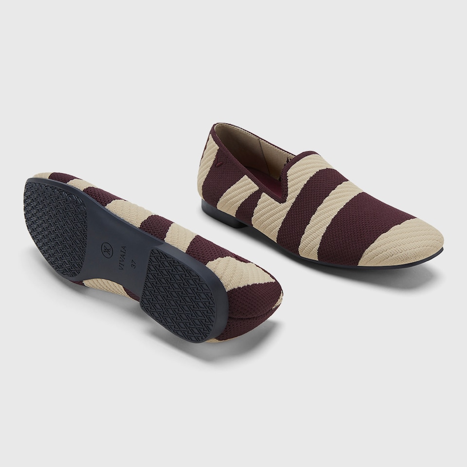 Marina Square-toe Loafers in Cherry Bordeaux | Women's Sustainable, Washable and Stylish Shoes | VIVAIA