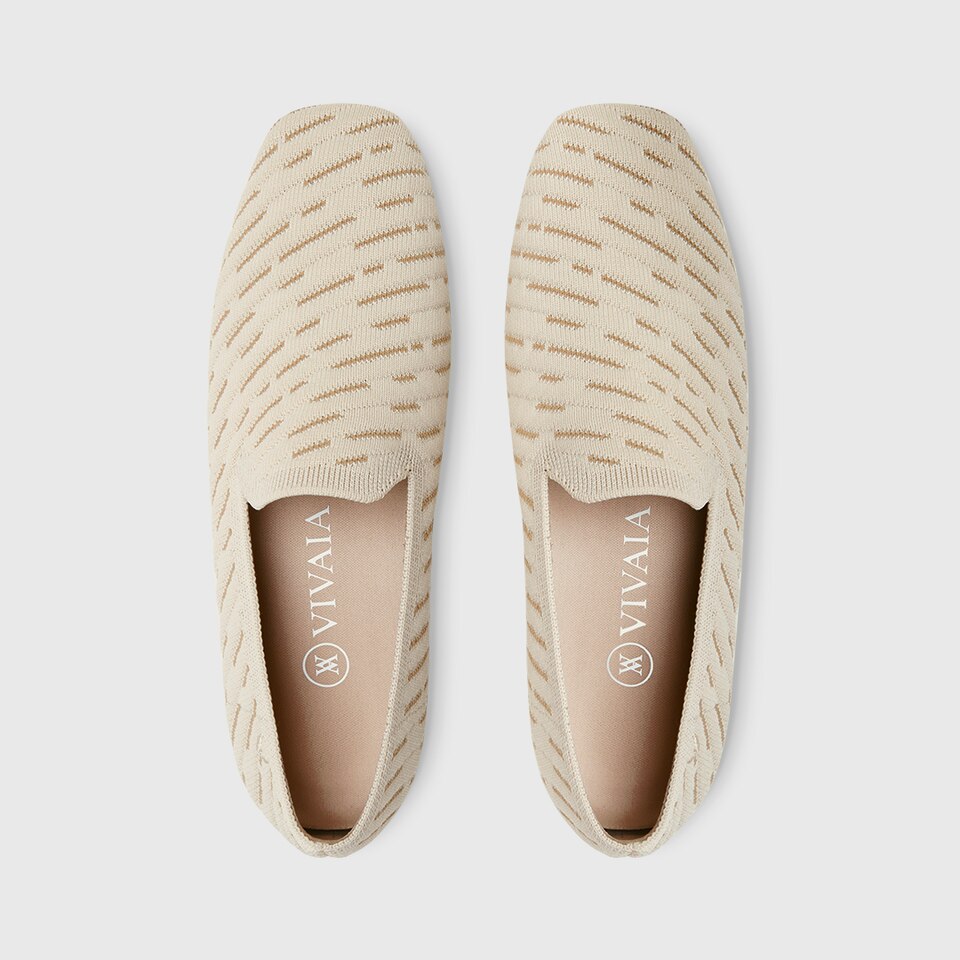 Marina Square-toe Loafers in Cream Ivory | Women's Sustainable, Washable and Stylish Shoes | VIVAIA