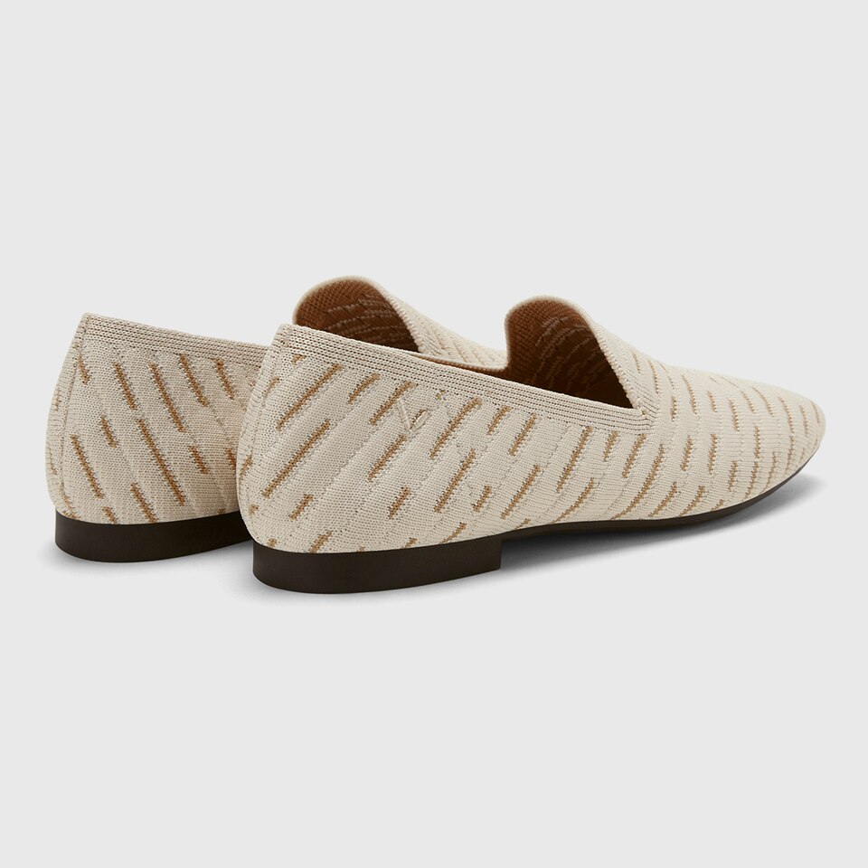 Marina Square-toe Loafers in Cream Ivory | Women's Sustainable, Washable and Stylish Shoes | VIVAIA