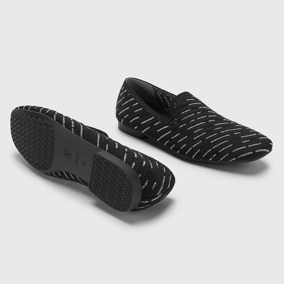 Marina Square-toe Loafers in Deep Ebony | Women's Sustainable, Washable and Stylish Black Shoes | VIVAIA