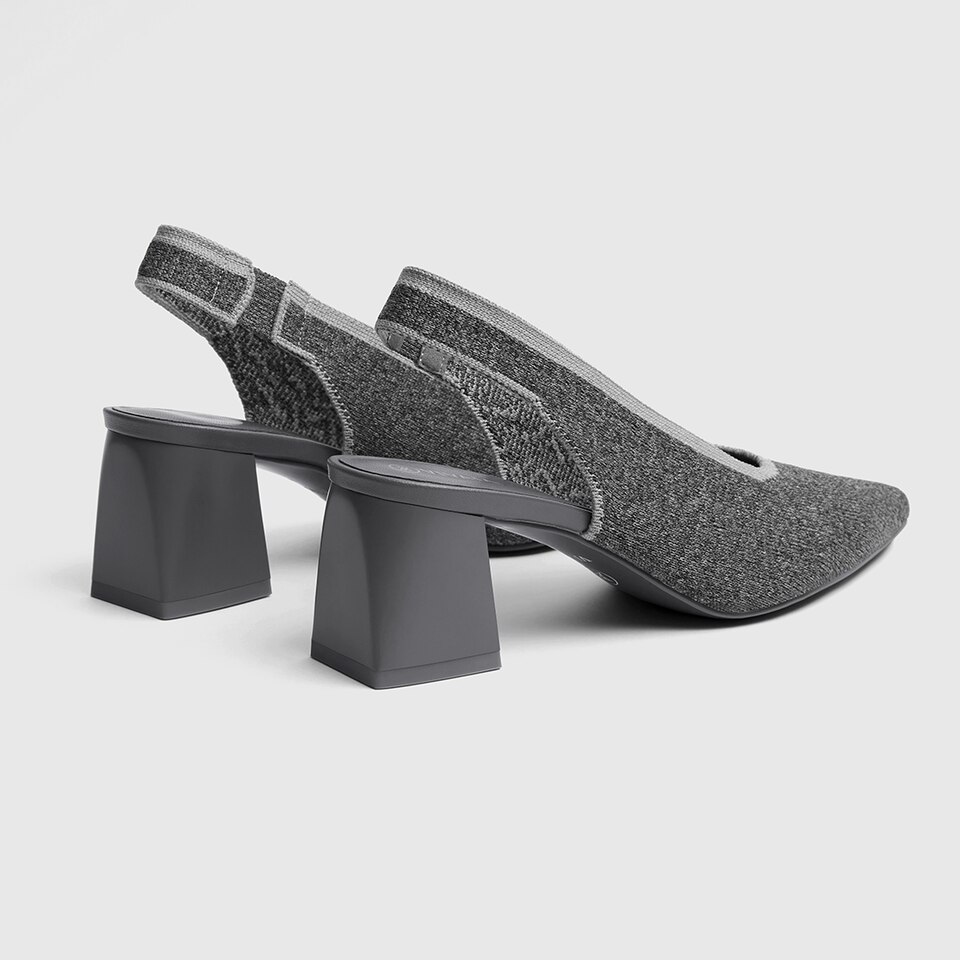 Della Pointy Heeled Sandals in Rich Grey | Women's Sustainable and Stylish Shoes | VIVAIA