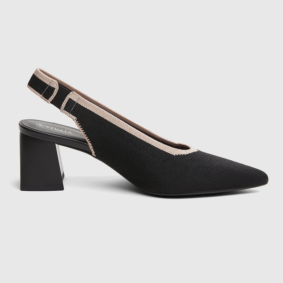 Della Pointy Heeled Sandals in Deep Ebony | Women's Sustainable and Stylish Black Shoes | VIVAIA