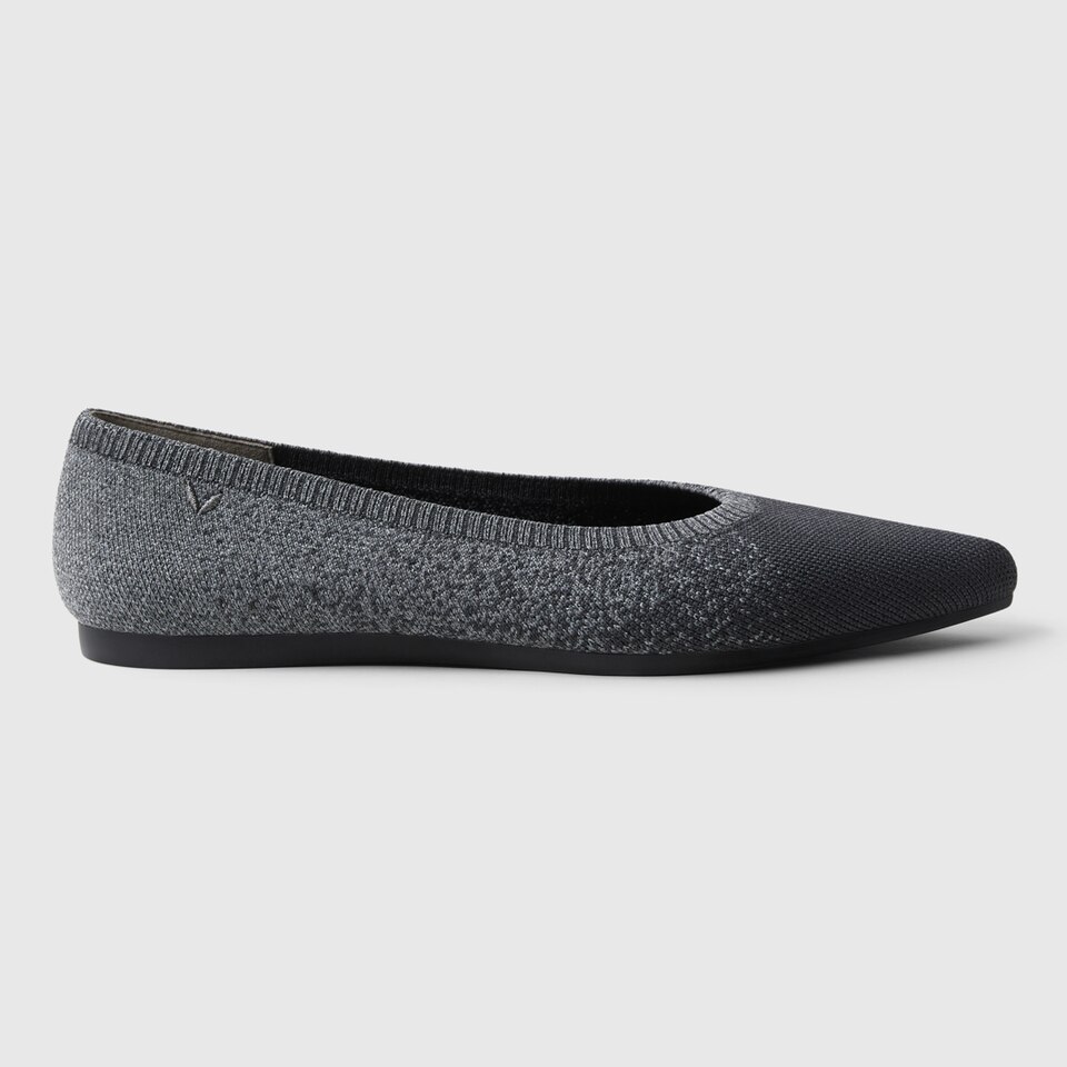 Aria 2.0 Pointy Flats in Starry Grey | Women's Sustainable, Washable and Stylish Shoes | VIVAIA
