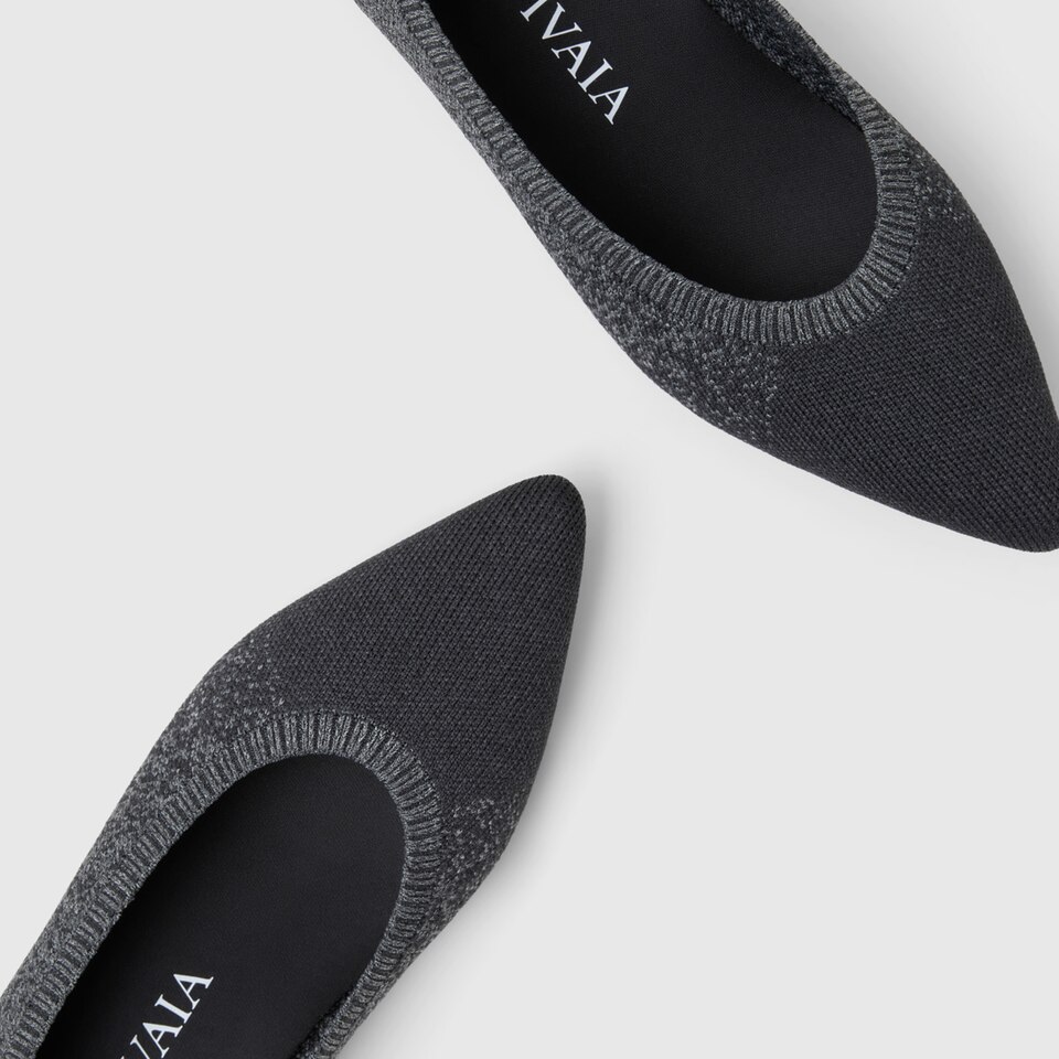 Aria 2.0 Pointy Flats in Starry Grey | Women's Sustainable, Washable and Stylish Shoes | VIVAIA