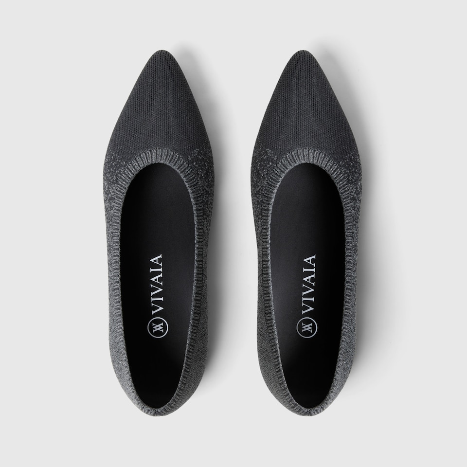 Aria 2.0 Pointy Flats in Starry Grey | Women's Sustainable, Washable and Stylish Shoes | VIVAIA
