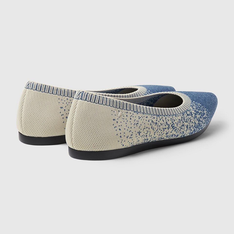 Aria 2.0 Pointy Flats in Starry Blue | Women's Sustainable, Washable and Stylish Shoes | VIVAIA