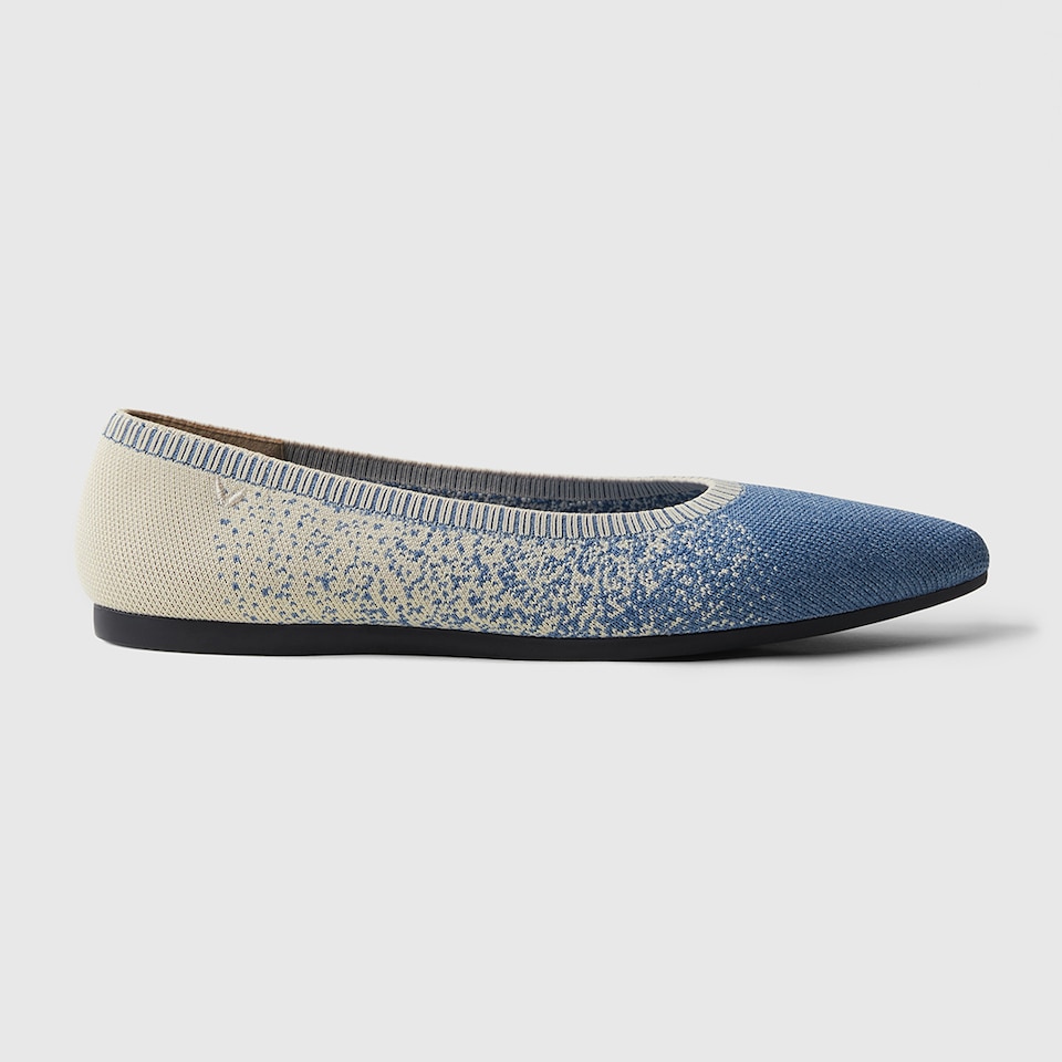 Aria 2.0 Pointy Flats in Starry Blue | Women's Sustainable, Washable and Stylish Shoes | VIVAIA