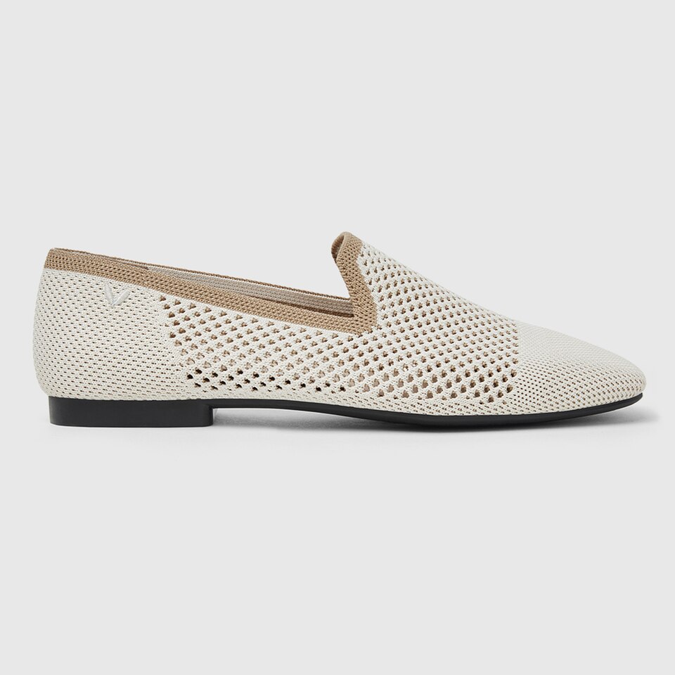 Reva Square-toe Loafers in Cream Ivory | Women's Sustainable, Washable and Stylish Shoes | VIVAIA