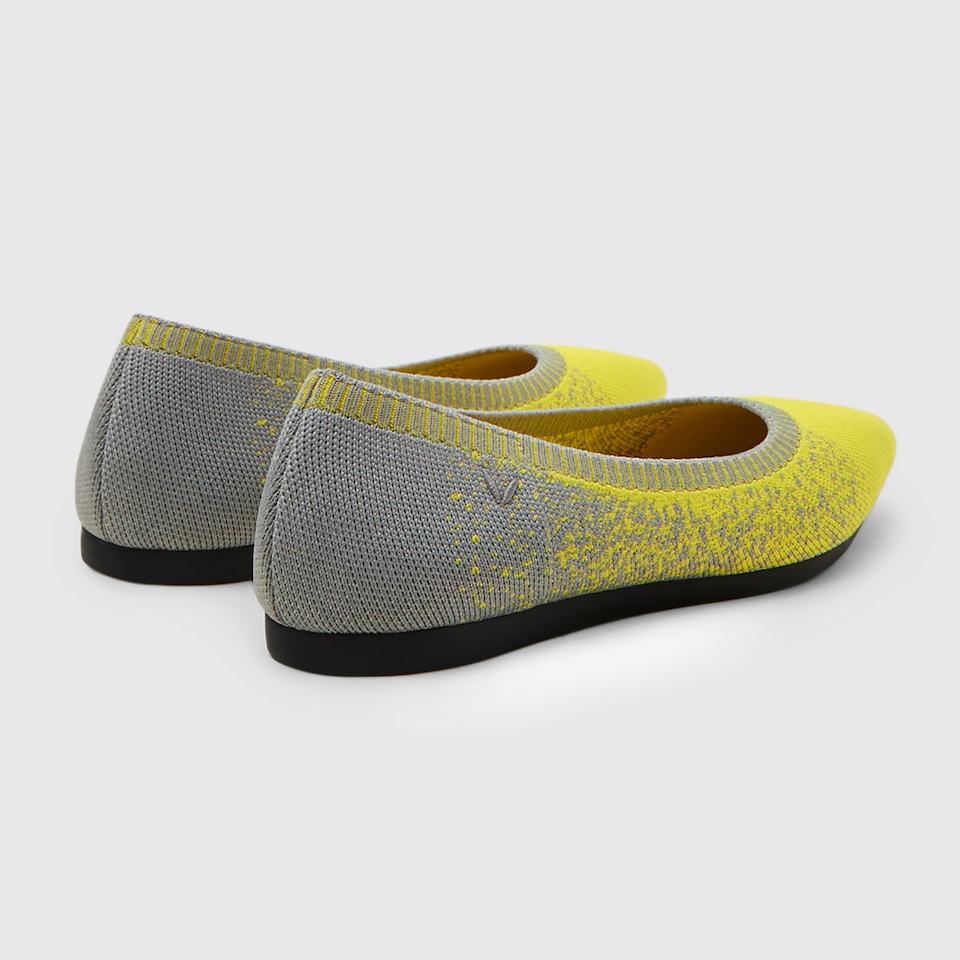 Aria 2.0 Pointy Flats in Primrose Yellow | Women's Sustainable, Washable and Stylish Shoes | VIVAIA