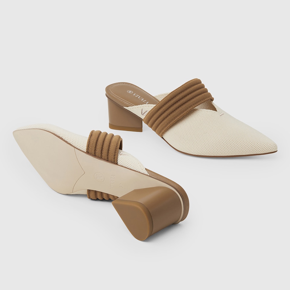 Jolie Pointed-toe Heels in Cream Ivory | Women's Sustainable and Stylish Shoes | VIVAIA