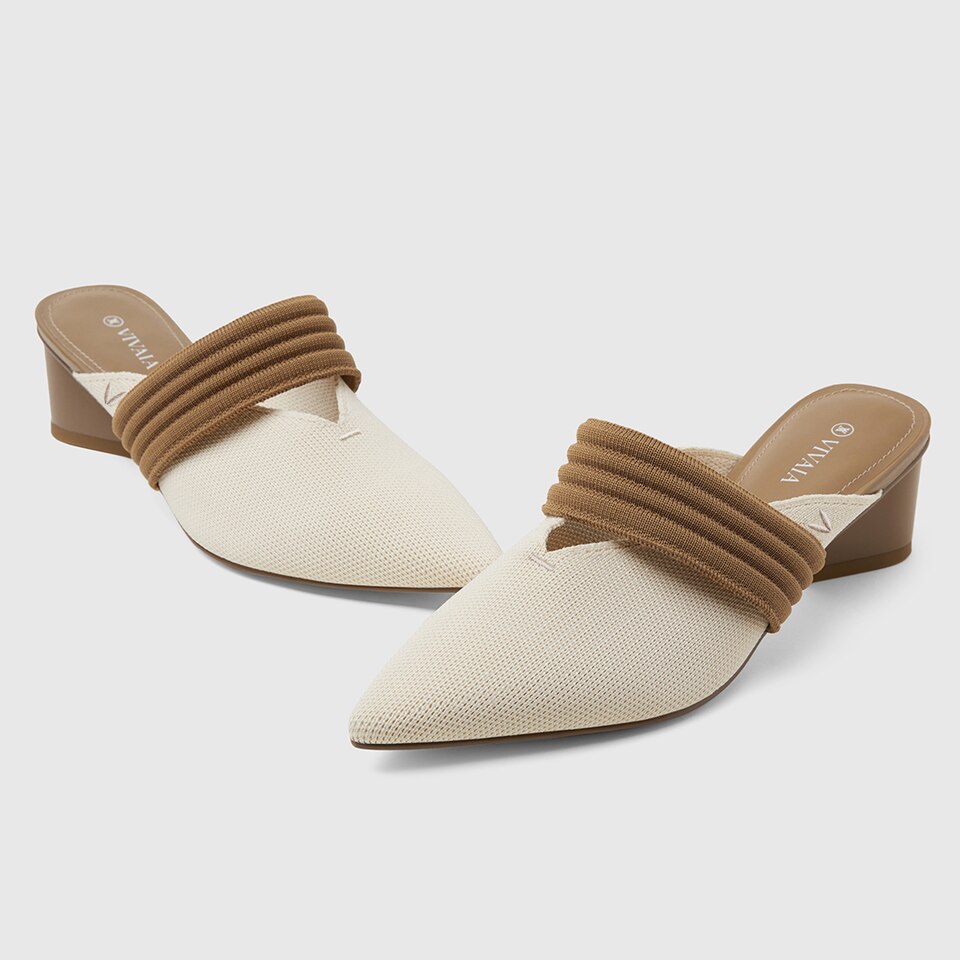 Jolie Pointed-toe Heels in Cream Ivory | Women's Sustainable and Stylish Shoes | VIVAIA
