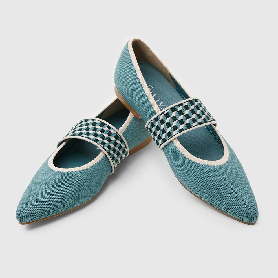 Bona Pointy Flats in Coral Orange | Women's Sustainable and Stylish Shoes | VIVAIA