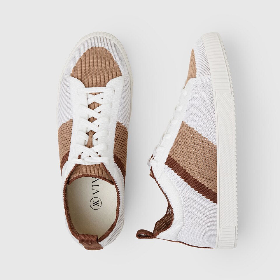 Evermore Round-toe Sneakers in Peanut Brown | Women's Sustainable, Washable and Stylish Shoes | VIVAIA