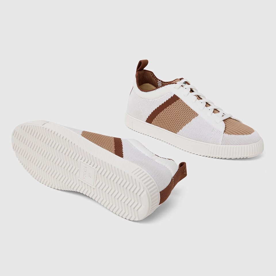 Evermore Round-toe Sneakers in Peanut Brown | Women's Sustainable, Washable and Stylish Shoes | VIVAIA