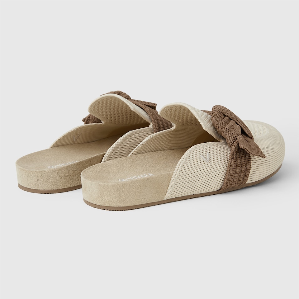 Lauren Round-toe Sandals in Cream Ivory-Sustainable & Washable | VIVAIA