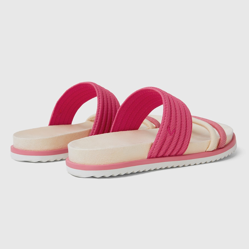 Chaya Round-toe Slide Sandals in Deep Pink | Women's Sustainable and Stylish Shoes | VIVAIA