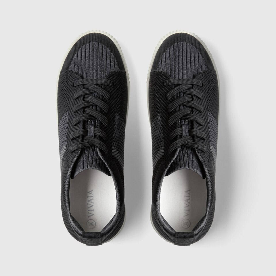 Evermore Round-toe Sneakers in Deep Ebony | Women's Sustainable, Washable and Stylish Shoes | VIVAIA