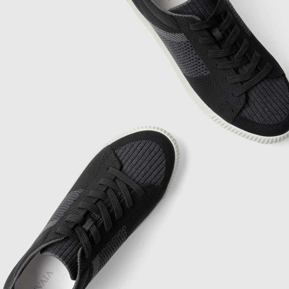 Evermore Round-toe Sneakers in Deep Ebony | Women's Sustainable, Washable and Stylish Shoes | VIVAIA