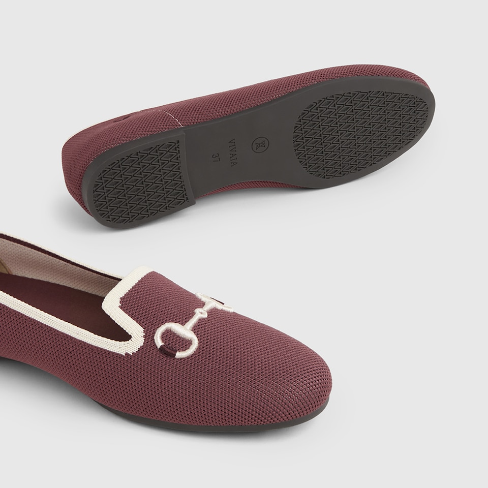 Eillen Round-toe Loafers in Brick Red | Women's Sustainable, Washable and Stylish Shoes | VIVAIA