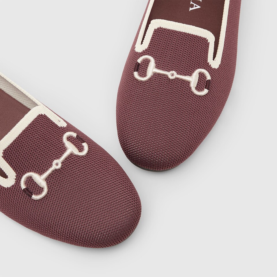 Eillen Round-toe Loafers in Brick Red | Women's Sustainable, Washable and Stylish Shoes | VIVAIA