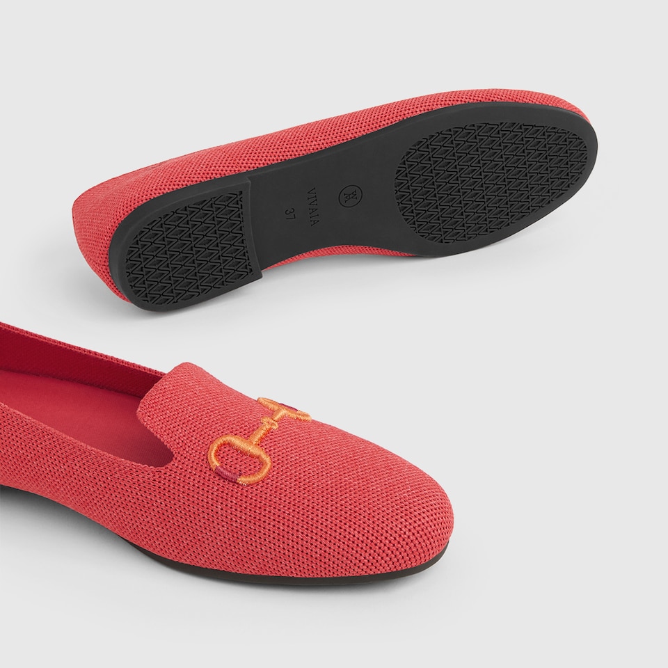 Eillen Round-toe Loafers in Ferrari Red | Women's Sustainable, Washable and Stylish Shoes | VIVAIA