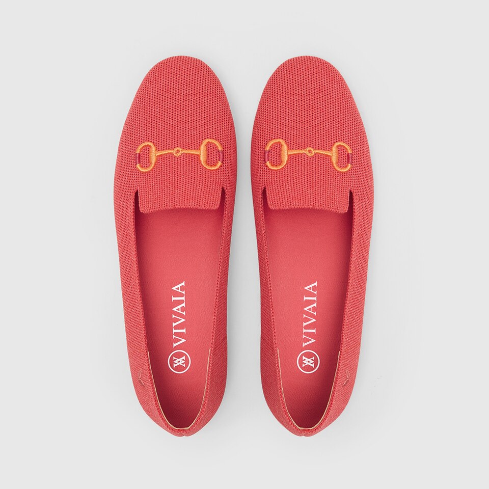 Eillen Round-toe Loafers in Ferrari Red | Women's Sustainable, Washable and Stylish Shoes | VIVAIA