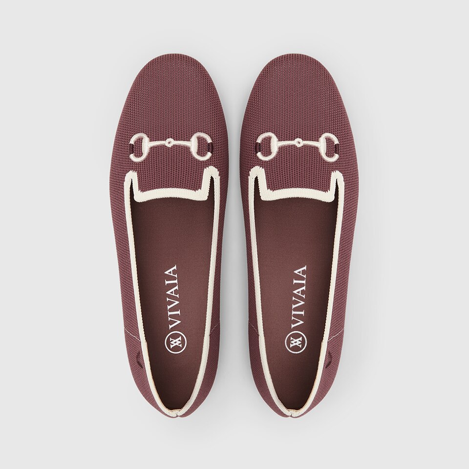 Eillen Round-toe Loafers in Brick Red | Women's Sustainable, Washable and Stylish Shoes | VIVAIA