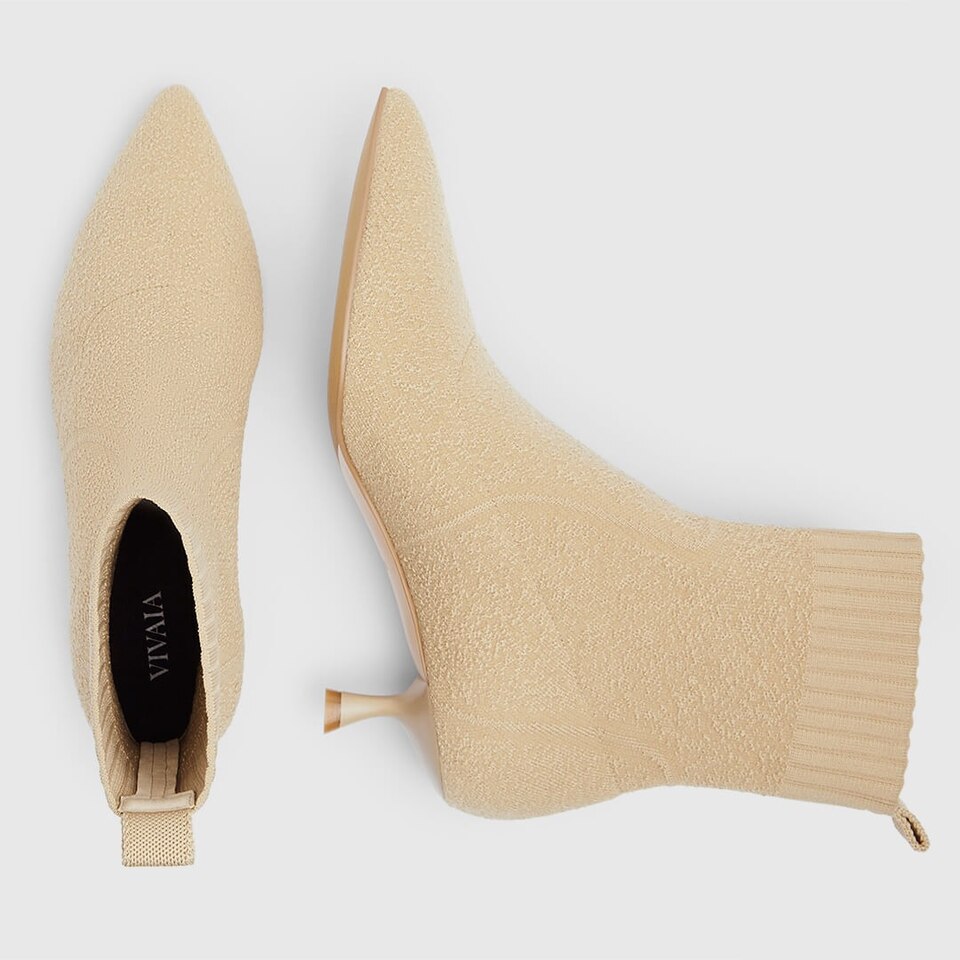 Louise Pointy Boots in Cloud Pink | Women's Sustainable and Stylish Shoes | VIVAIA