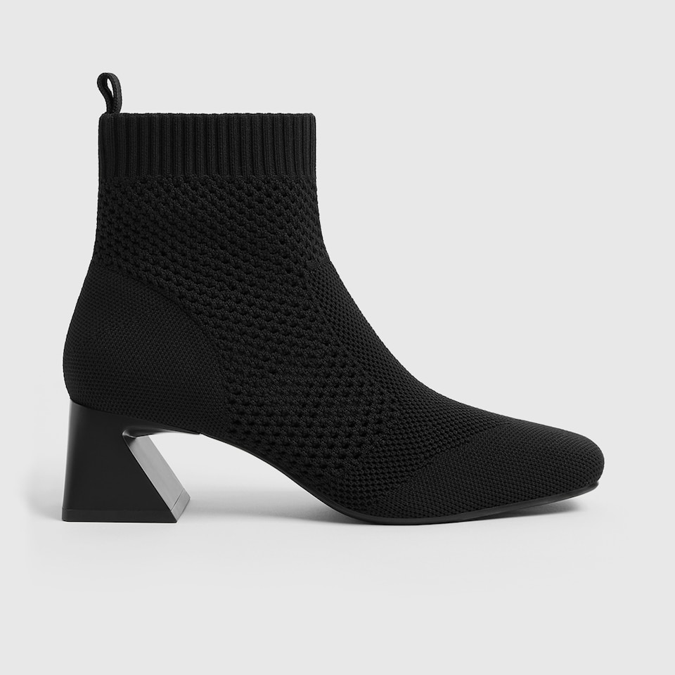Melissa Square-toe Heeled Boots in Black | Women's Sustainable and Stylish Shoes | VIVAIA