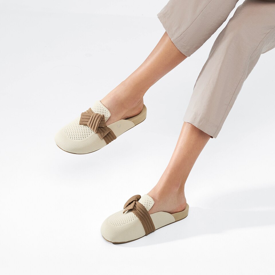 Lauren Round-toe Sandals in Cream Ivory-Sustainable & Washable | VIVAIA