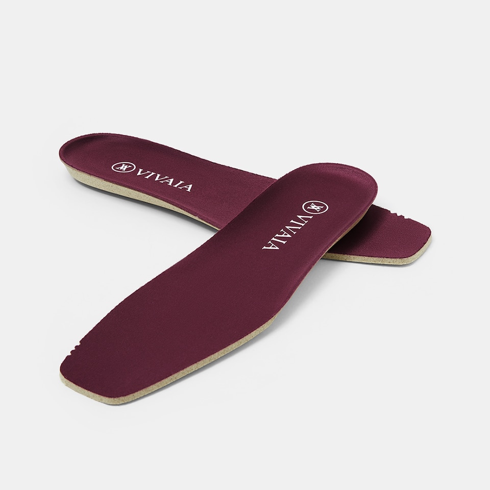 Breathable Square-toe Insoles in Bordeaux Red | Accessories | VIVAIA