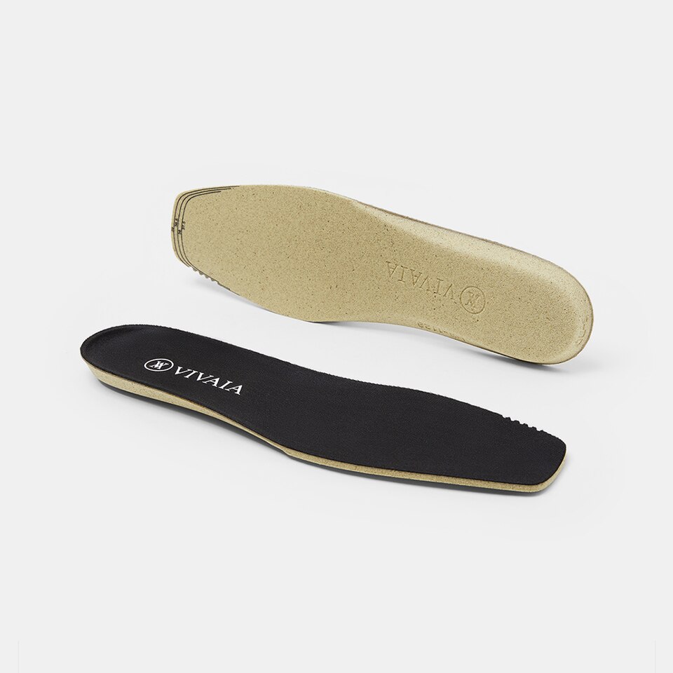 Breathable Square-toe Insoles in Solid Black | Accessories | VIVAIA