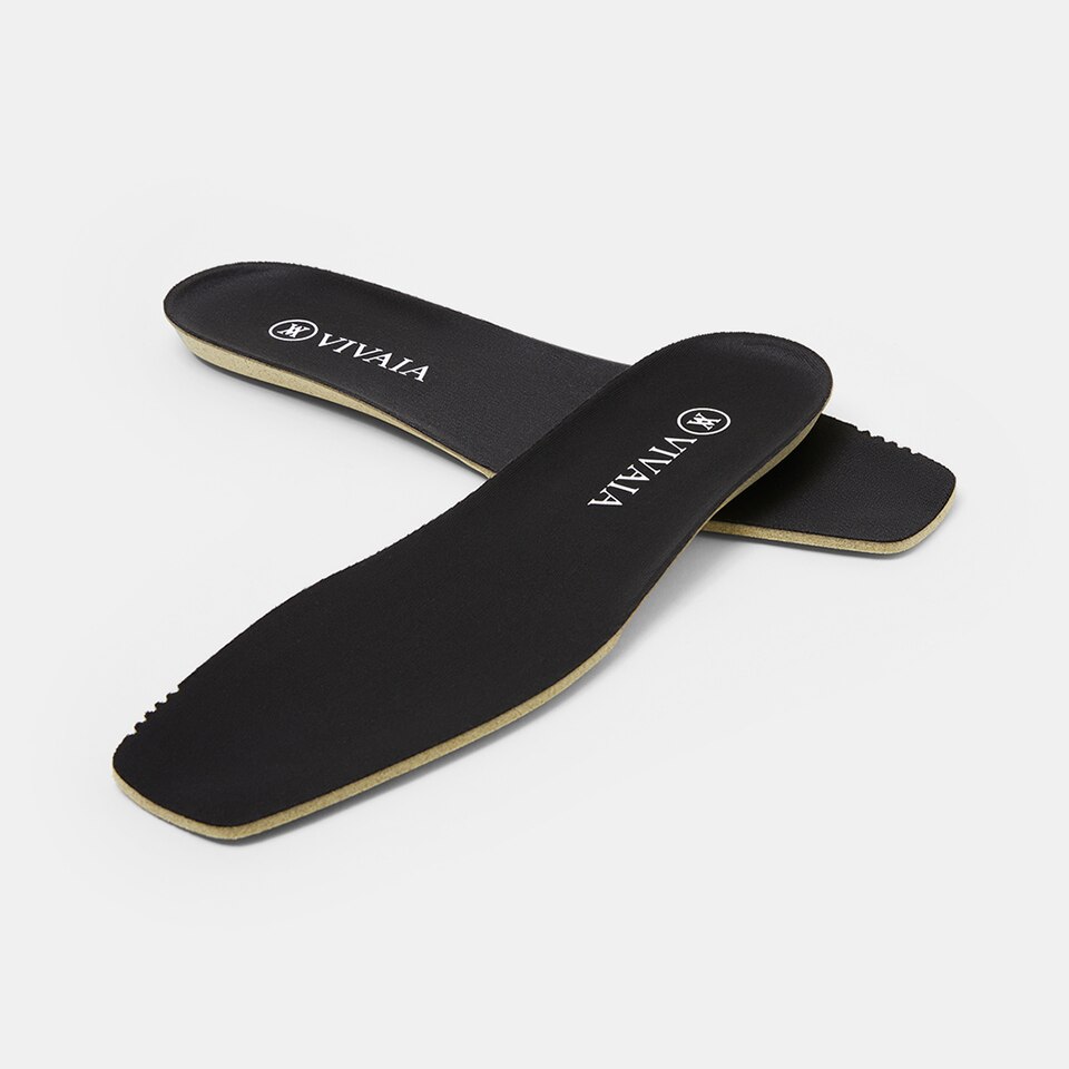 Breathable Square-toe Insoles in Solid Black | Accessories | VIVAIA