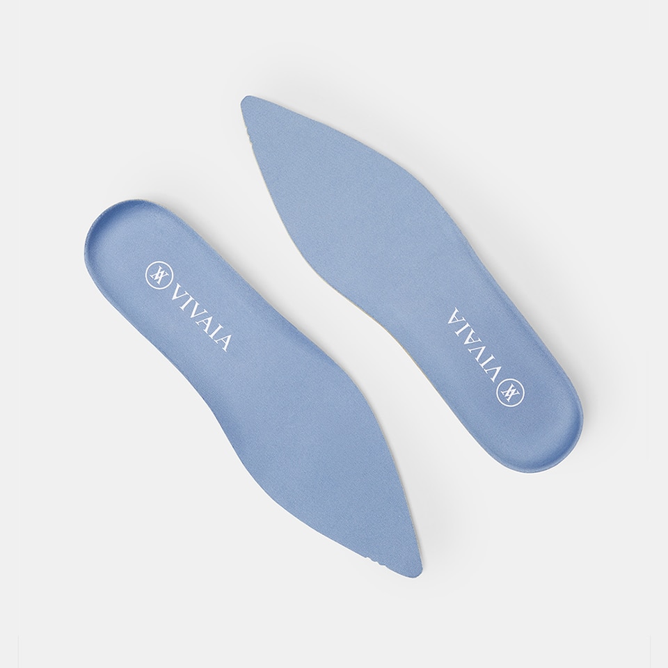 Breathable Pointed-toe Insoles in Denim Blue | Accessories | VIVAIA