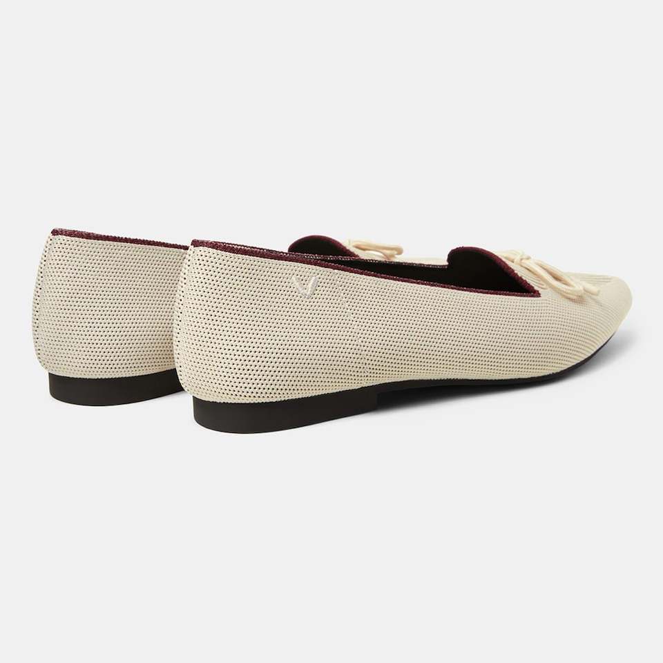 Eartha Pointy Flats in Cream Ivory | Women's Sustainable, Washable and Stylish Shoes | VIVAIA