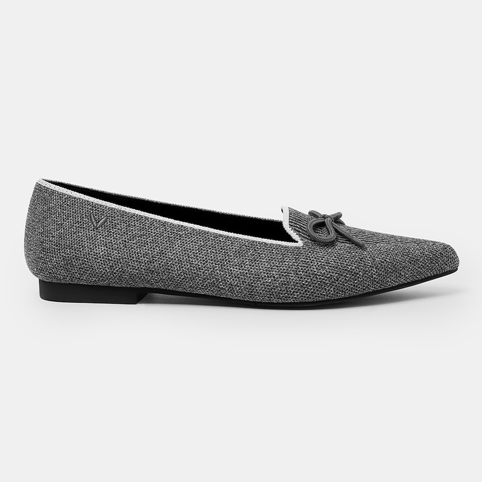 Eartha Pointy Flats in Rich Grey | Women's Sustainable, Washable and Stylish Shoes | VIVAIA