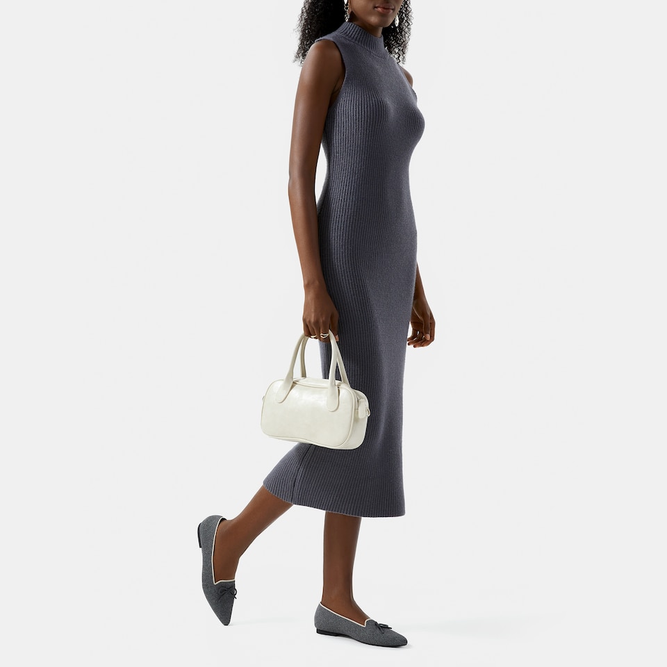 Eartha Pointy Flats in Rich Grey | Women's Sustainable, Washable and Stylish Shoes | VIVAIA