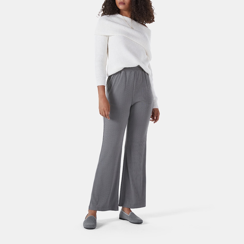 Kimberley Round-toe Wool Loafers in Rich Grey | Women's Sustainable, Washable and Stylish Shoes | VIVAIA