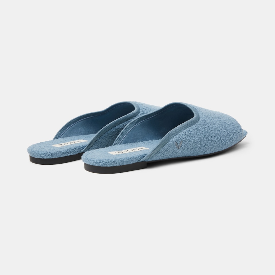 Helen Mules in Teal Blue | Women's Sustainable and Stylish Shoes | VIVAIA