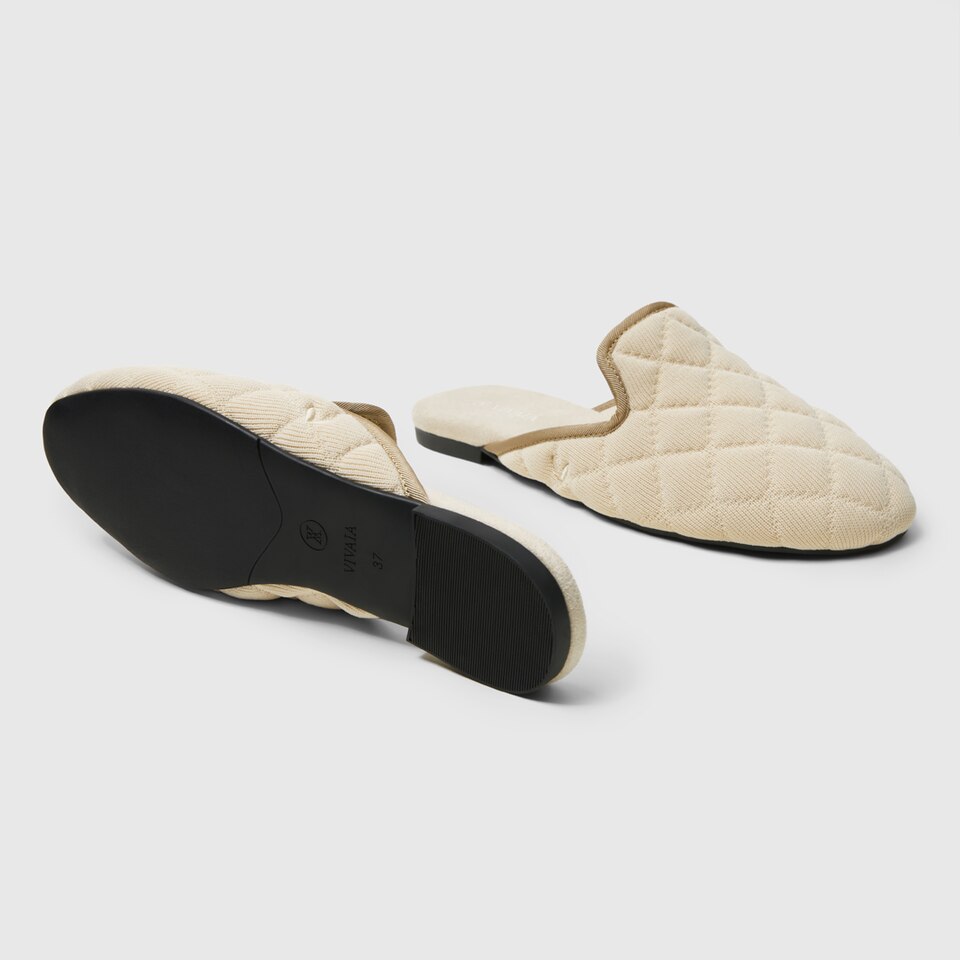 Sherry Round-toe Mules in Cream Ivory | Women's Sustainable, Washable and Stylish Shoes | VIVAIA