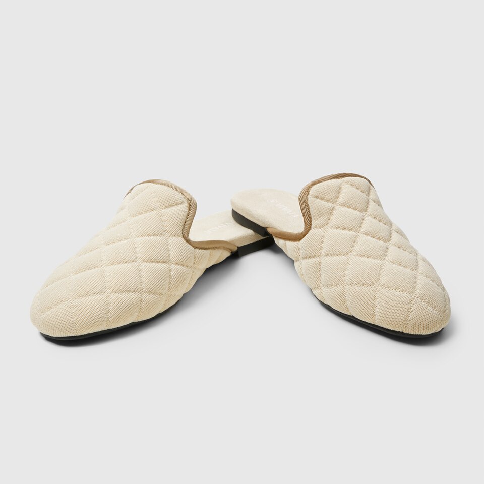 Sherry Round-toe Mules in Cream Ivory | Women's Sustainable, Washable and Stylish Shoes | VIVAIA