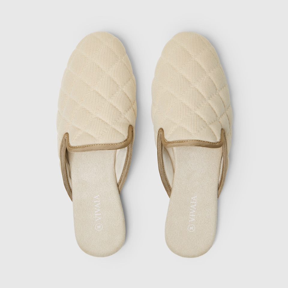 Sherry Round-toe Mules in Cream Ivory | Women's Sustainable, Washable and Stylish Shoes | VIVAIA