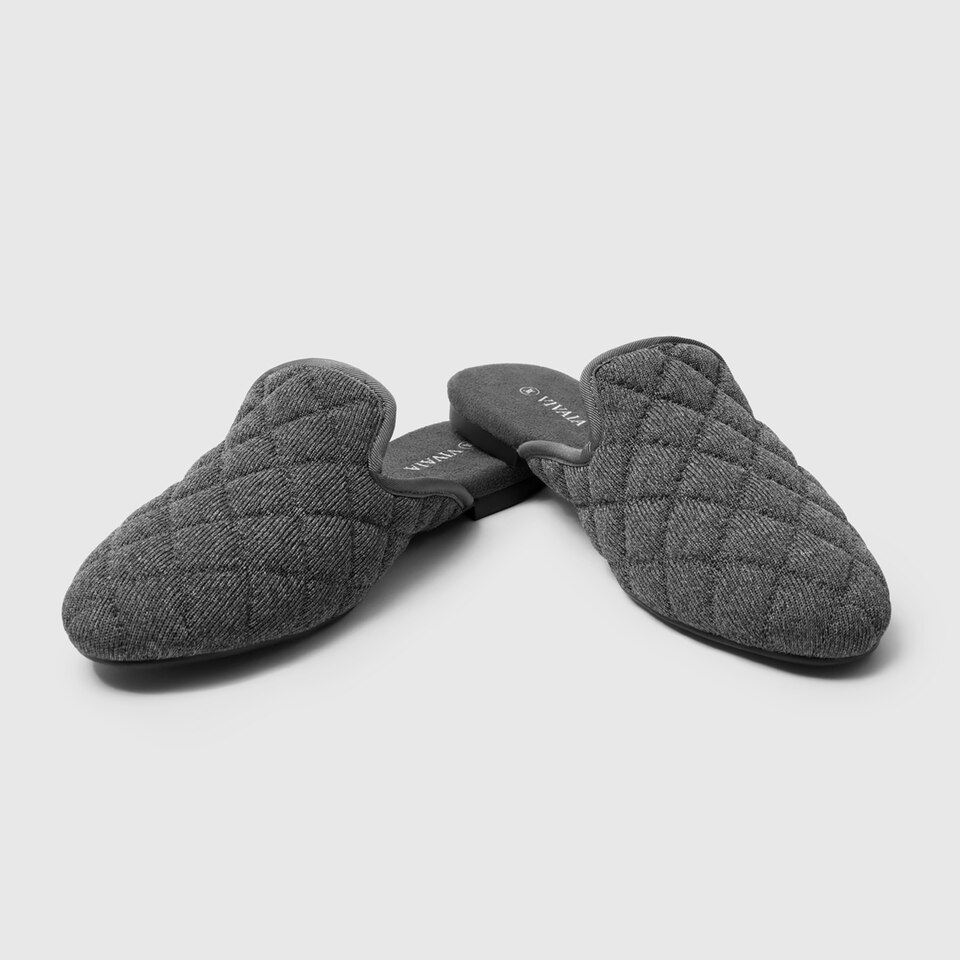 Sherry Mules in Rich Grey | Women's Sustainable and Stylish Shoes | VIVAIA