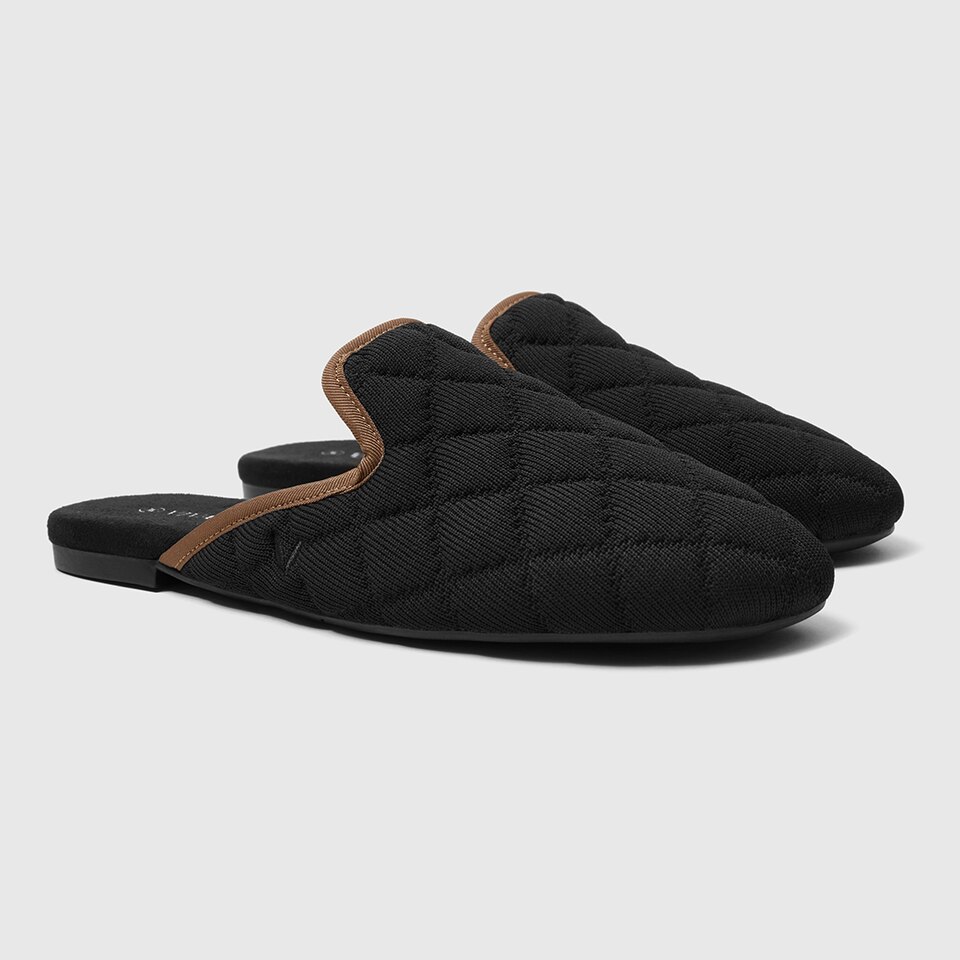Sherry Round-toe Mules in Black | Women's Sustainable, Washable and Stylish Shoes | VIVAIA.